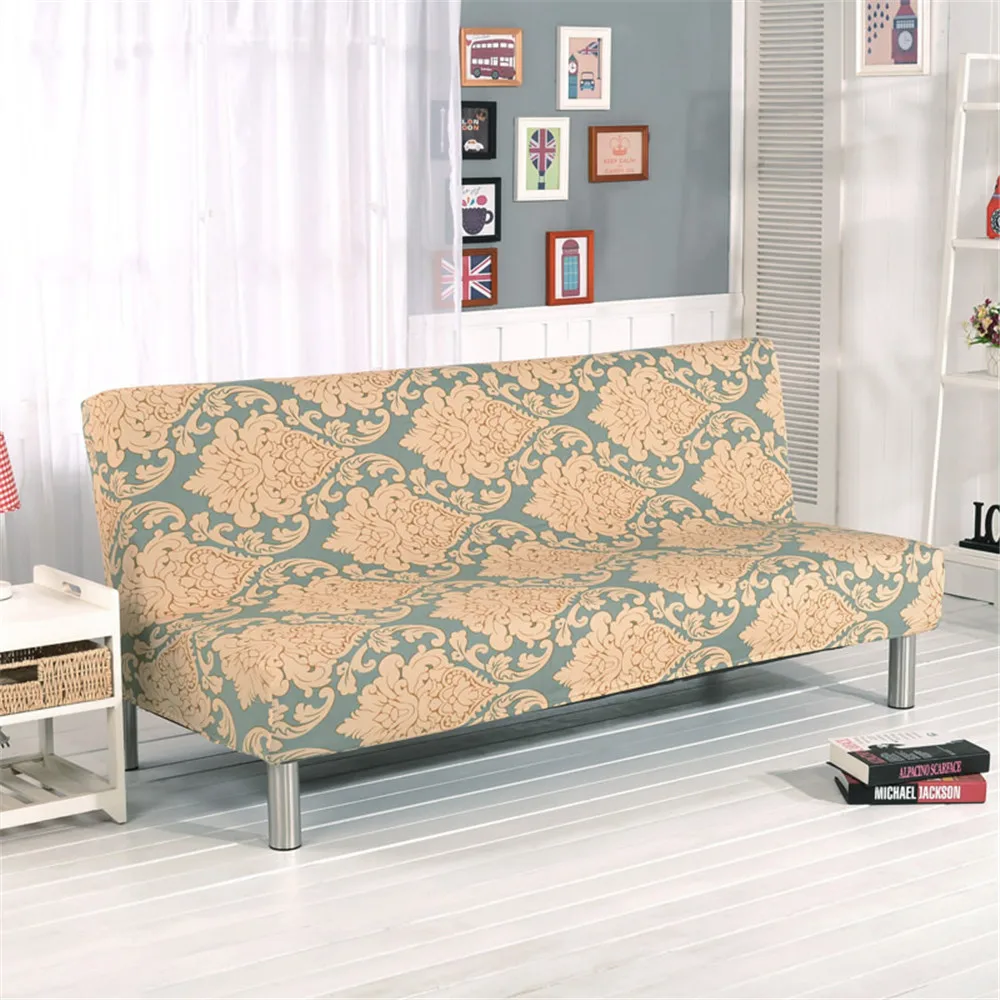 

Printed Stretch Sofa Covers Without Armrest Folding Sofa Bed Cover Couch Sofa Spandex Cover Furniture Covers Home Supplies