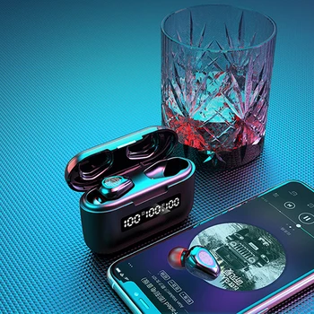 

New TWS Touch Wireless Earbuds Comes With Charging Cable Power Display 9D HD Sound Noise Reduction Mini 5.1 Bluetooth Headset