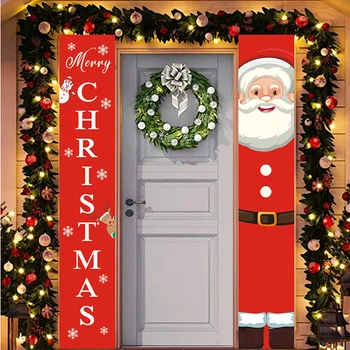 

Merry Christmas Santa Banner Flag Wall Hanging Xmas Party Decoration Ornaments Xmas Decor Banners for Home Decor _WK
