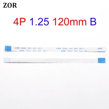 

1-2pcs FFC FPC Flexible Cable Length 12cm 4 Pin 4P 1.25mm 120mm B type-b reverse direction flex cable