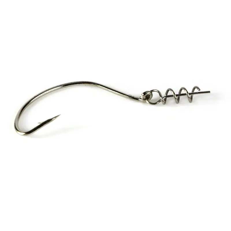 

50pcs soft Bait Spring Lock Pin Crank Hook & Soft Bait Connector Fixed Pins Latch Fishing Accessories