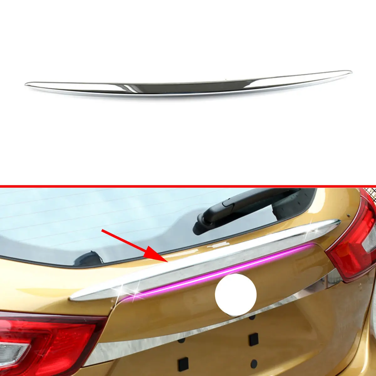 Chrome Rear Gate Door Trunk Lid Cover Stripes Fit For Nissan Qashqai J11 Accessories Trim 2014 2015 2016 2017 2018 2019 2020 | Автомобили