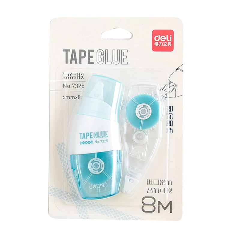 6mm x8m Double-sided Adhesive Masking Tape Students Transparent Office School Stationery