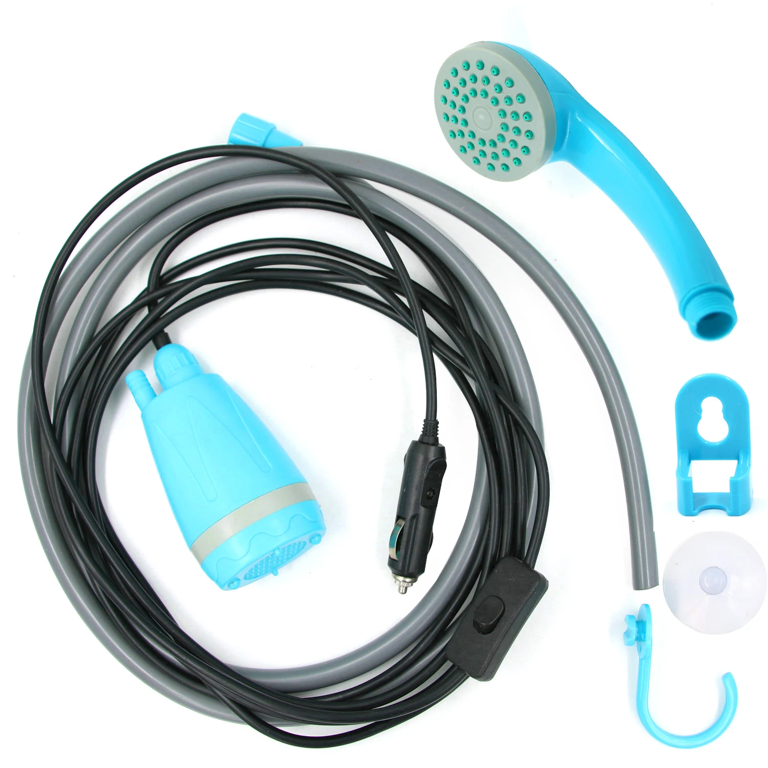 KKMOON Portable 12V Cigarette Lighter Type Shower Handheld Rechargeable Showerhead Pumps for Camping Travel Shower buy car washer