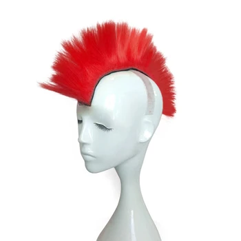 

Colorful Cockscomb Modeling Wig Halloween Motorcycle Helmet Wig Chemical Fiber Mohawk Mohicans Style Helmet Hair