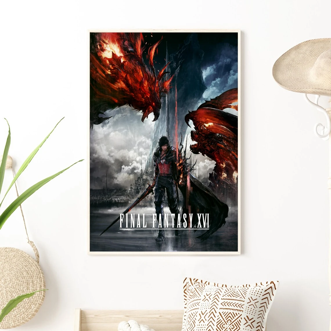 ファイナルファンタジー16 コレクターズエディション　販促用B2ポスター Amazon.co.jp: FF16 FF XVI FF 横型 縦型 販促 告知 ポスター B2