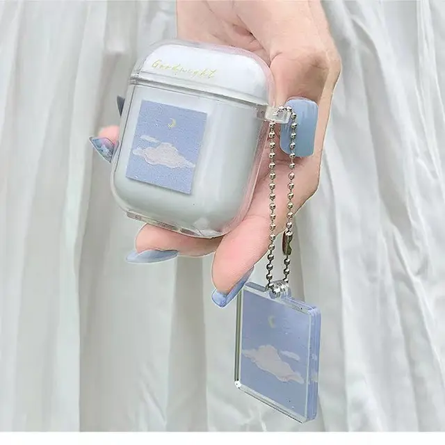 Cute Fresh Flower Earphone Case For AirPods 1 2 Pro Case Transparent TPU Air pods 3 Bluetooth Earphone Charging Box With Keyring 20