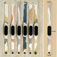 

Fashion Printed strap For Xiaomi Mi Band 6 smartwatch Wristband Silicone miband correa watchband bracelet on Mi Band 5 4 3 belt