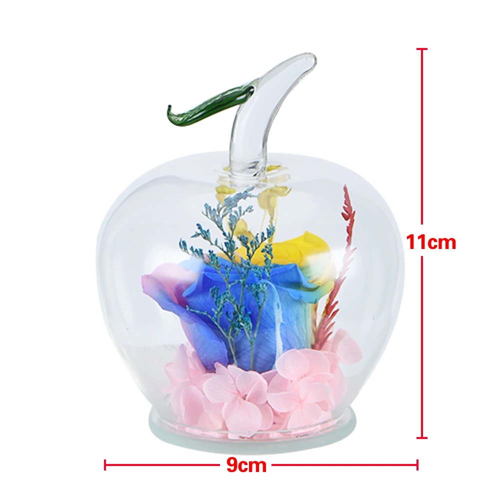 2020-Dropshipping-Preserved-Rose-Artificial-Immortal-Flowers-In-Apple-shaped-Glass-Dome-Christmas-Valentine-s-Day (4)