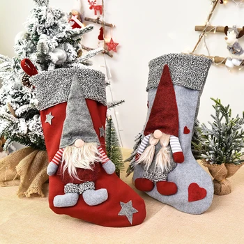 

Christmas Stockings New Year Festival Candy Bag Holder Xmas Tree Hanging Ornament Christmas Decoration For Home
