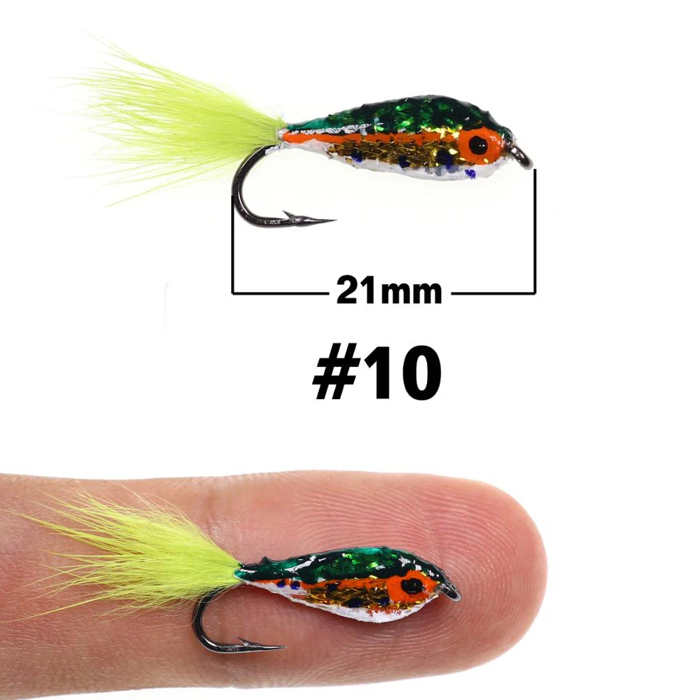 Fishing Lure 4PCS Epoxy Minnow Streamer Fly 6 Colors