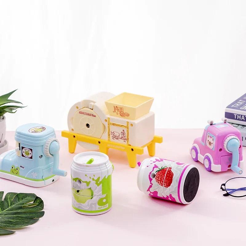 Kawaii Механическая точилка для карандашей с животными молочный Материал корпуса