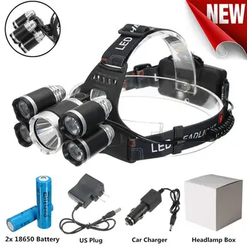 

1 Pc LED Headlamp Flashlight 5LED Rechargeable Head Lamp For Camping Outdoor Hiking