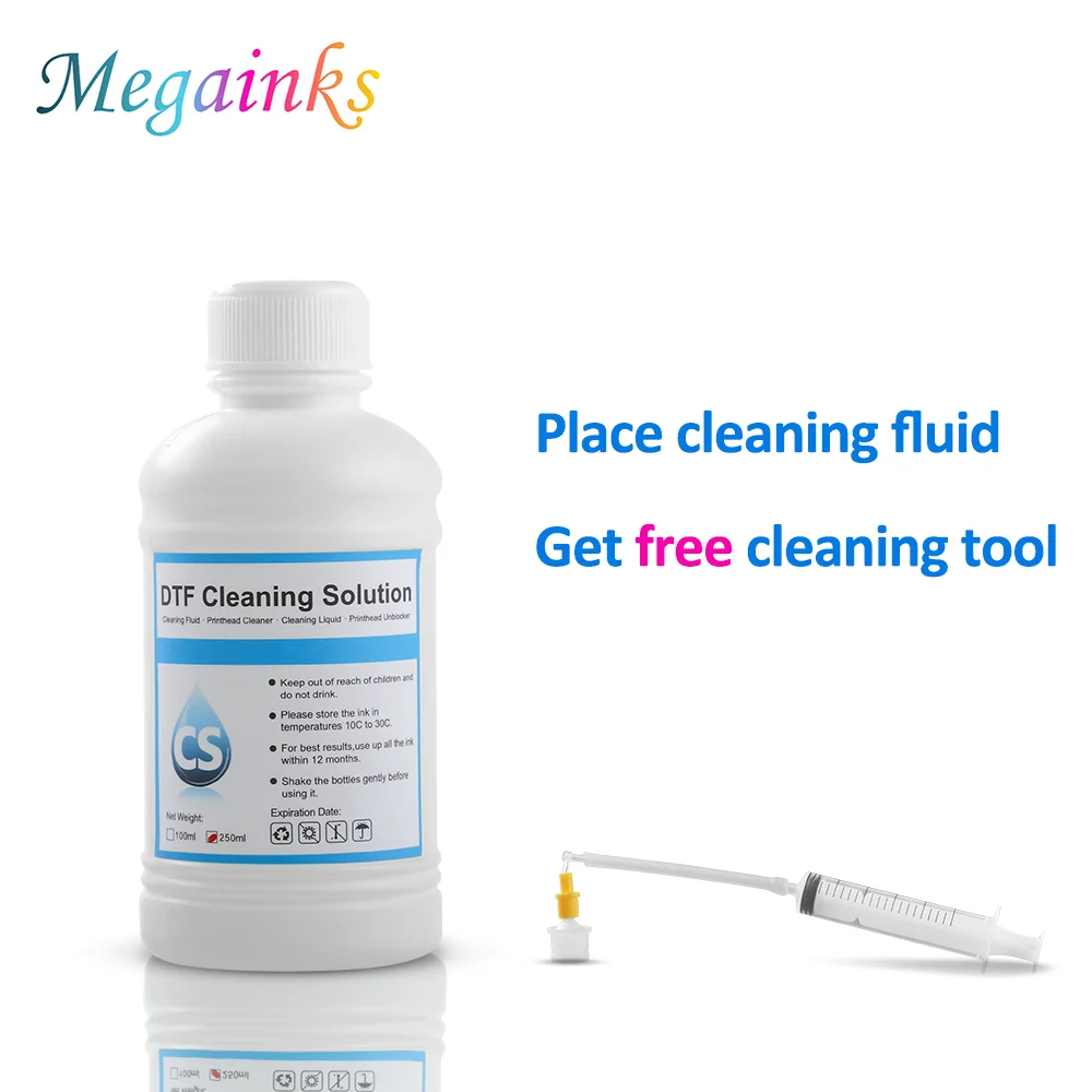 DTF Ink 250ML And Cleaning Liquid For Direct Transfer Film For PET Film DTF Ink All Desktop Large Format Printer