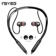 FBYEG Bluetooth наушники для бега спортивные водонепроницаемые и потовые наушники с микрофоном для шеи беспроводные Bluetooth наушники