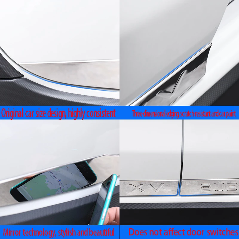 Подходит для 18-19 для subaru XV обшивка кузова модификация двери боковой протирающей полосы ударопрочная Полоса декоративные аксессуары