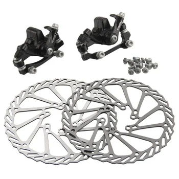 

Mountain Bike Disc Brake Brake Kit Device Bicycle Front Rear Caliper Aluminum Alloy Precision Disc Brake Set Clamp Mountain Bike