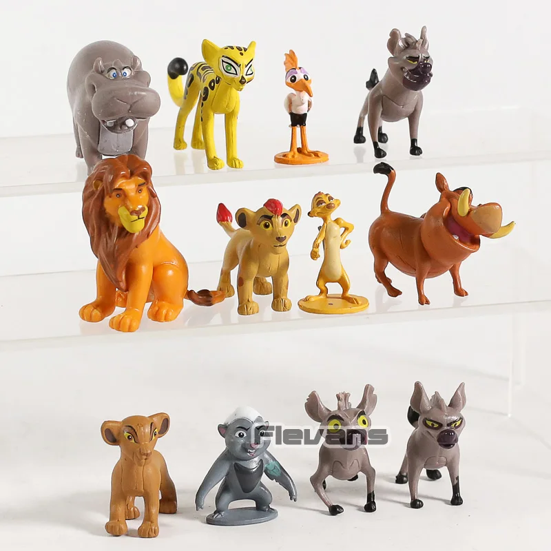 Catoon фильм Король Лев Simba Mufasa Pumbaa Timon мини ПВХ Фигурки игрушки 12 шт./компл.|Игровые