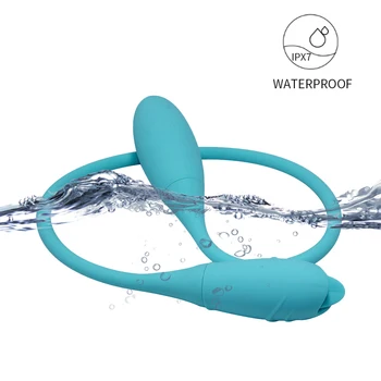 Double Dildo Anal Vibrator Sex Toys Men Women Clitoris Stimulator Tongue Butt Plug Vibrating Eggs Adult Rechargeable Masturbator 4