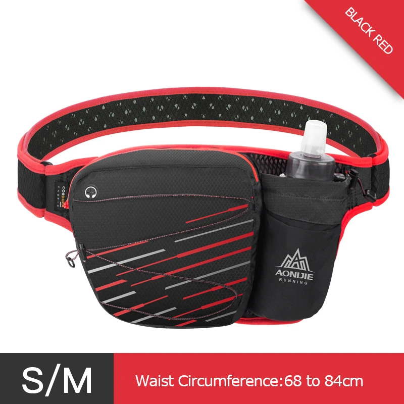 SM Black Red AONIJIE Marathon беговые сумки для велоспорта гидрационный ремень поясная сумка держатель сотового телефона для бутылки воды 500 мл - Цвет: SM Black Red