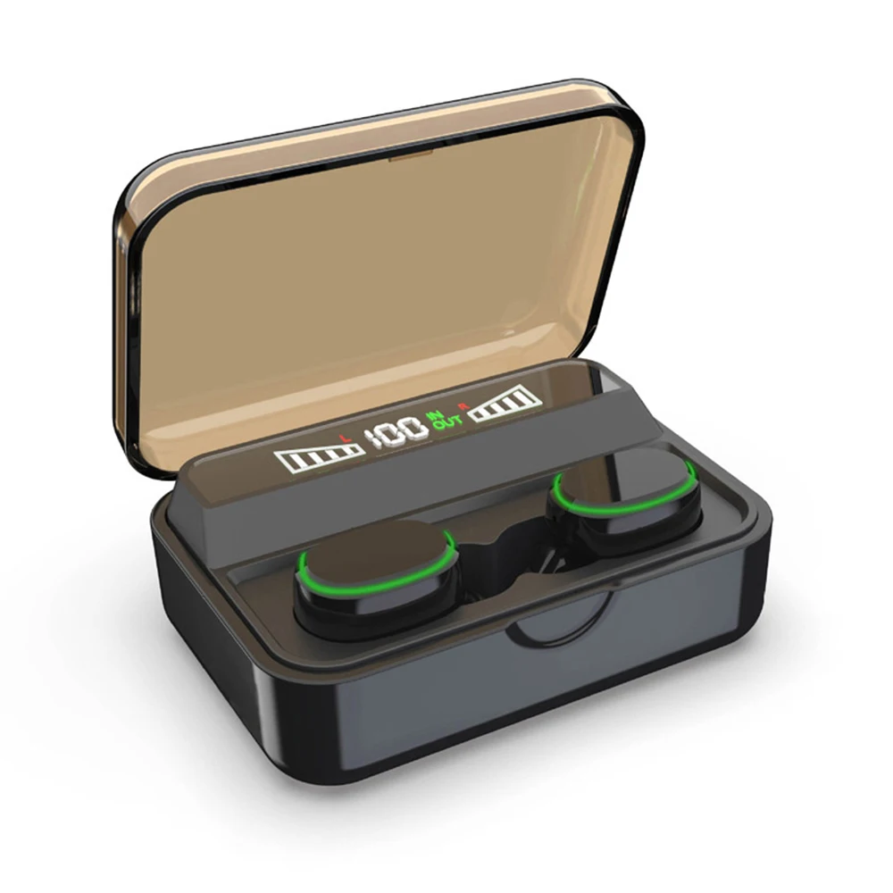 TWS Bluetooth 5 0 Earphones 2200mAh Charging Box Wireless Headphone 9D Stereo Sports Waterproof Earbuds Headsets With Microphone