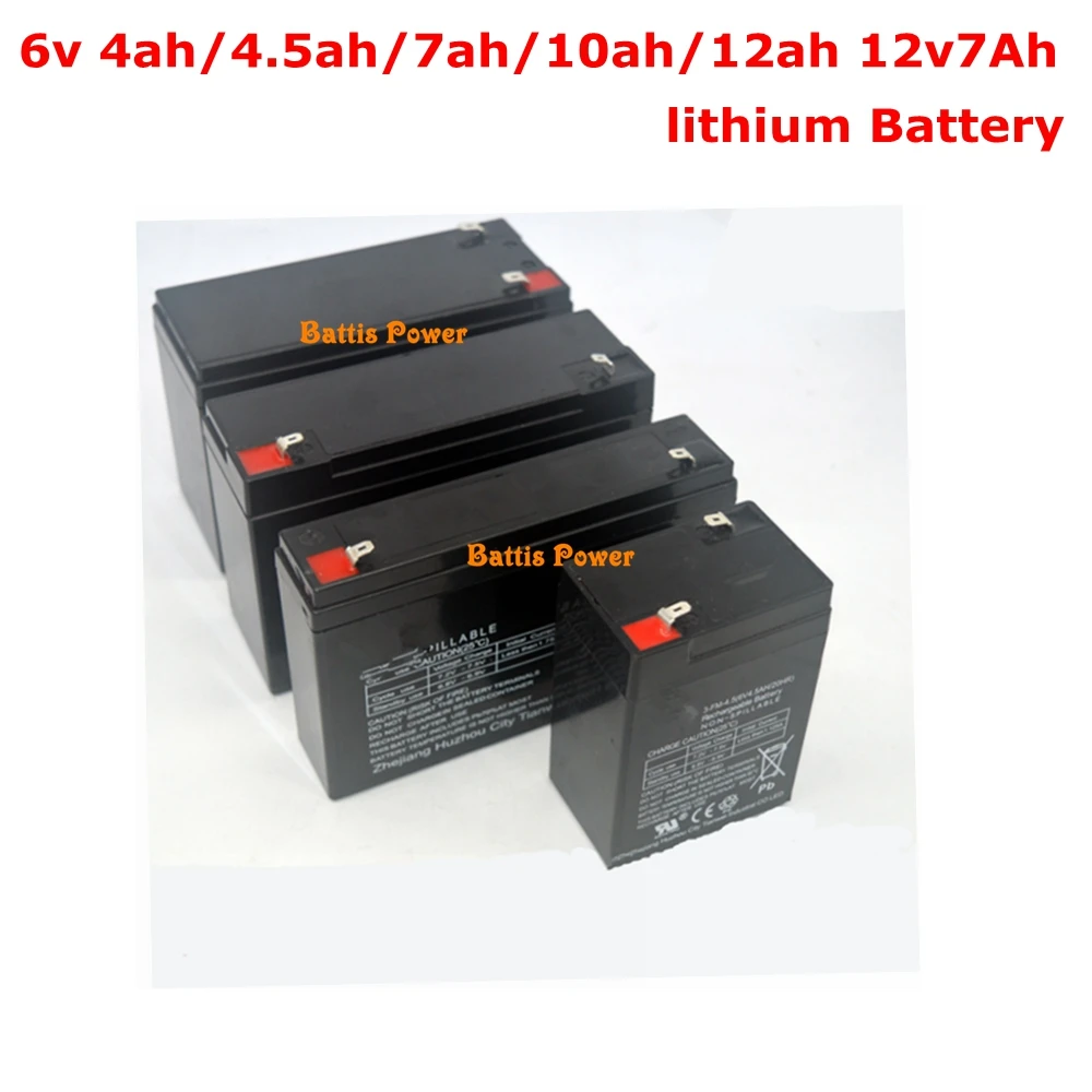 6В 4ah 4.5ah 7ah 10ah 12ah 12v 7Ah литиевая батарея для электронные весы, весы для контроля доступа по отпечаткам детская игрушка самолета rc батальон Танк UPS