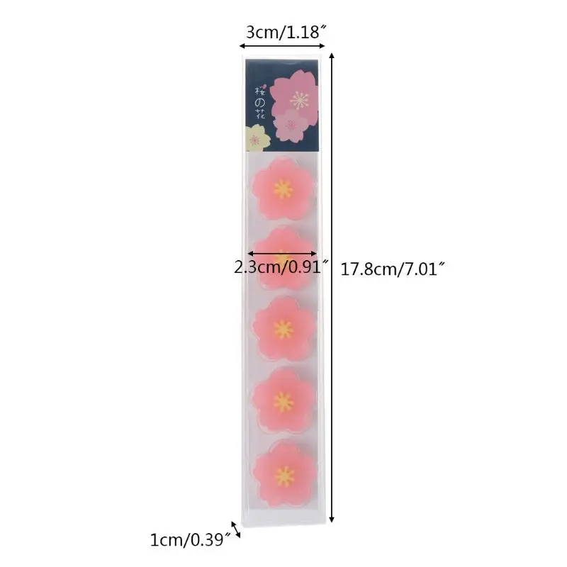 6 шт./упак. вишни резиновые ластики Сакура Студенческие карандаши коррекция инструмент школьные офисные поставки стационарные