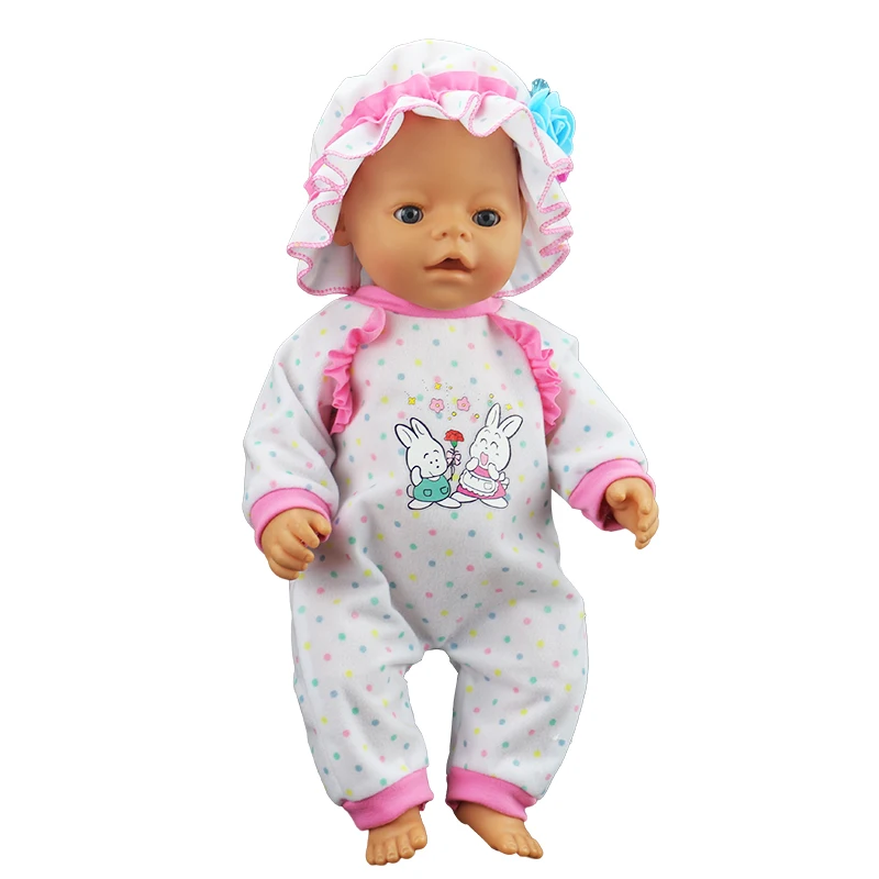 Born New Одежда для куклы-младенца подходит 18 дюймов 40-43 см кукла белая шапочка лента красного цвета платье костюм аксессуары для ребенка подарок