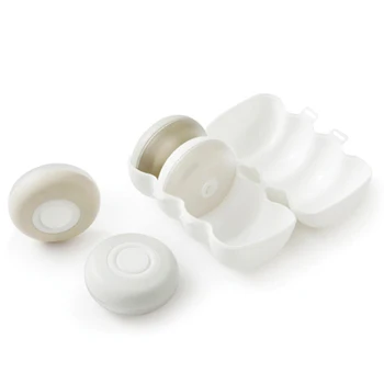 

4pcs/set Plastic Travel Portable Press Mini Refillable Bottles Cosmetic Container Empty Jar Round Storage Points Pot Lotion
