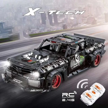 

New Ford Mustang Hoonicorn Racing Car fit Technic MOC-22970 FIT Building Block Brick Compatible With Lepining Toys Gift
