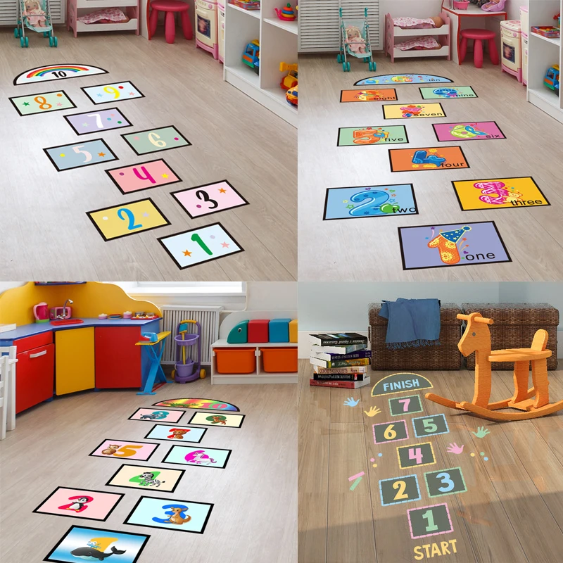 Floor Stickers Games Children Children Room Floor Wallpaper Cartoon