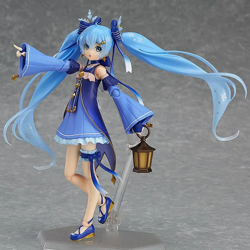 

2019 Anime Miku Twinkle Snow PVC Action Figures Collectible Model Kids Toys Doll 14CM