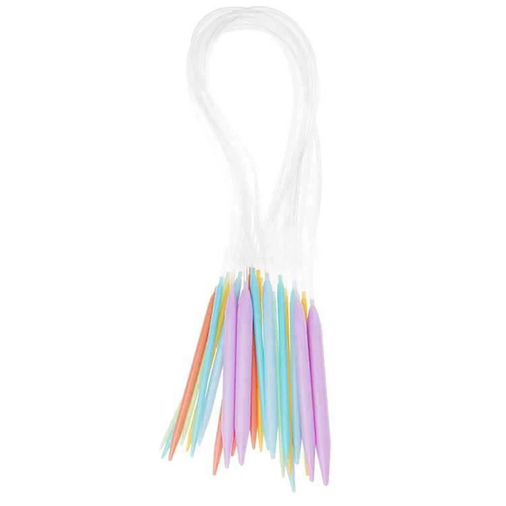 12 шт. набор спиц для вязания, переносные домашние разноцветные трубчатые принадлежности для плетения пряжи, швейные инструменты ручной работы, круговые двойные острые
