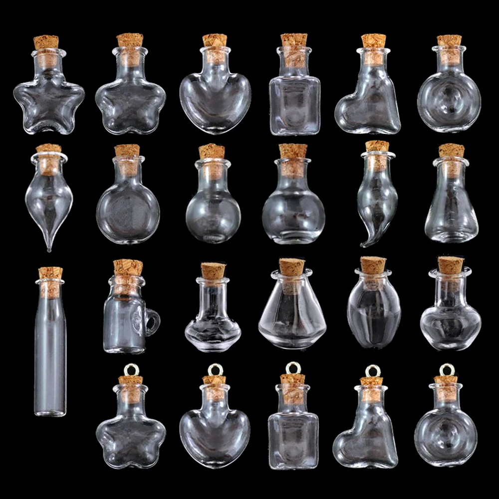 Plastic Sand Art Bottles with Cork Stoppers Mini Vial Potion Bottles  Perfume Cork Bottle for Filling Bottles for DIY Craft - AliExpress