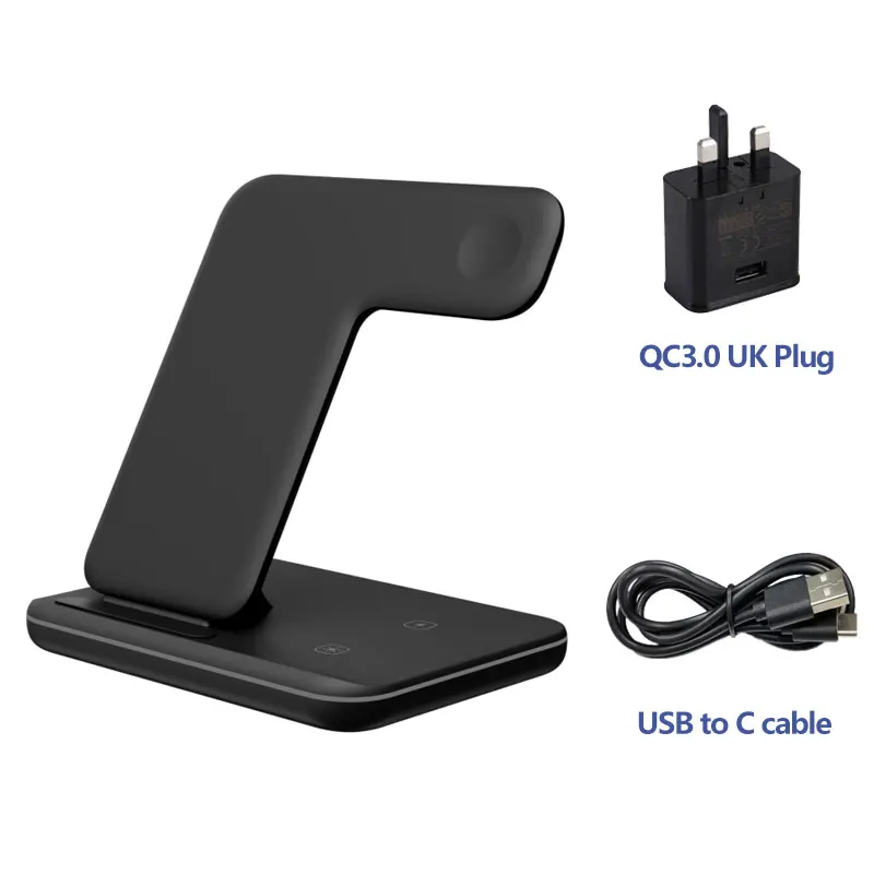 3 in 1 Wireless Charging Stand For Apple Watch 6 For iPhone 12 Pro 13 11 X XR Airpods Pro 15W Qi Fast Wireless Chargers Station quick charge 2.0 Chargers