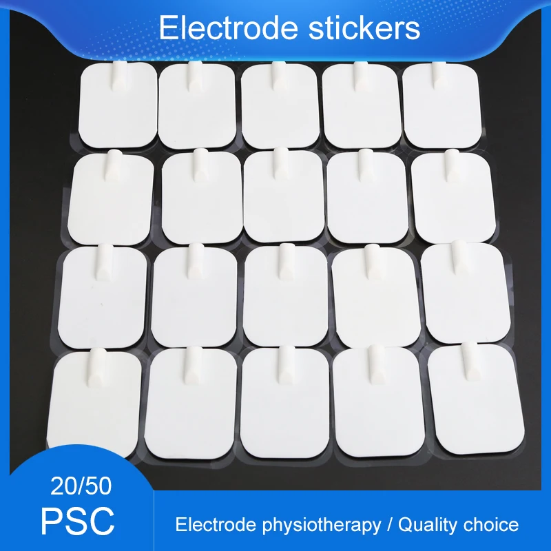 2mm Plug 6x4.5cm TENS Machine / Muscle Stimulator Massager Muscle Slimming Massage Patch Silicone&Gel Electrode Pad 20/50pcs