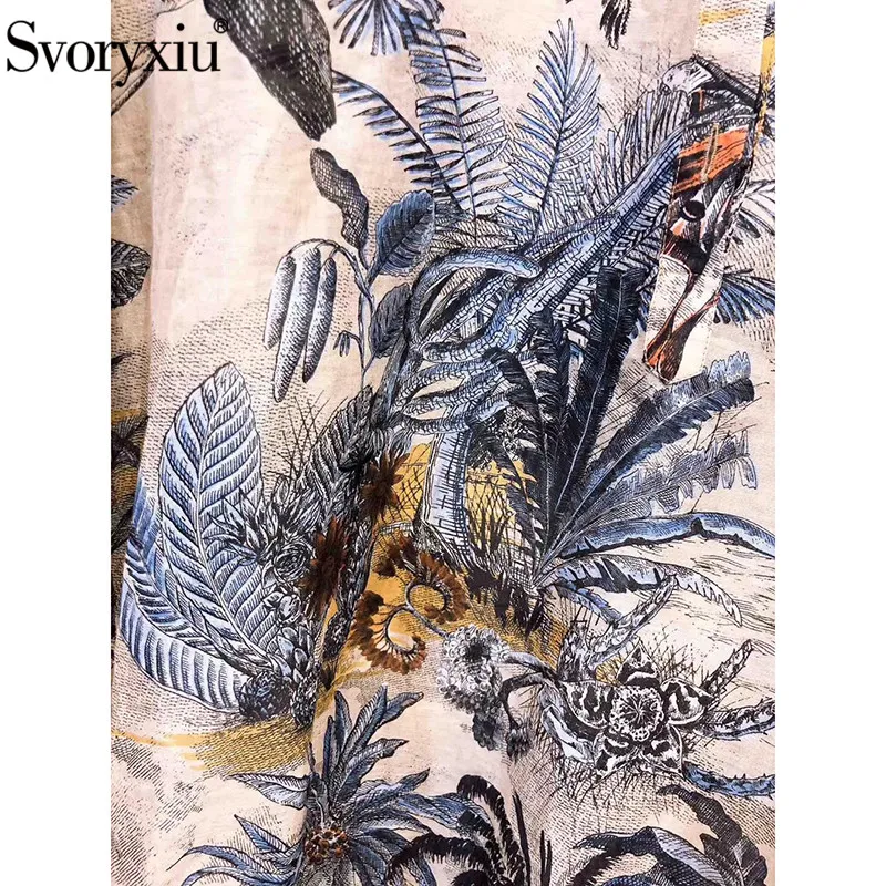 Svoryxiu, подиум, дизайнерское, Осеннее, Хлопковое платье-рубашка, женское, с длинным рукавом, в винтажном стиле, с рисунком, свободное, высокое качество, платье Vestdios