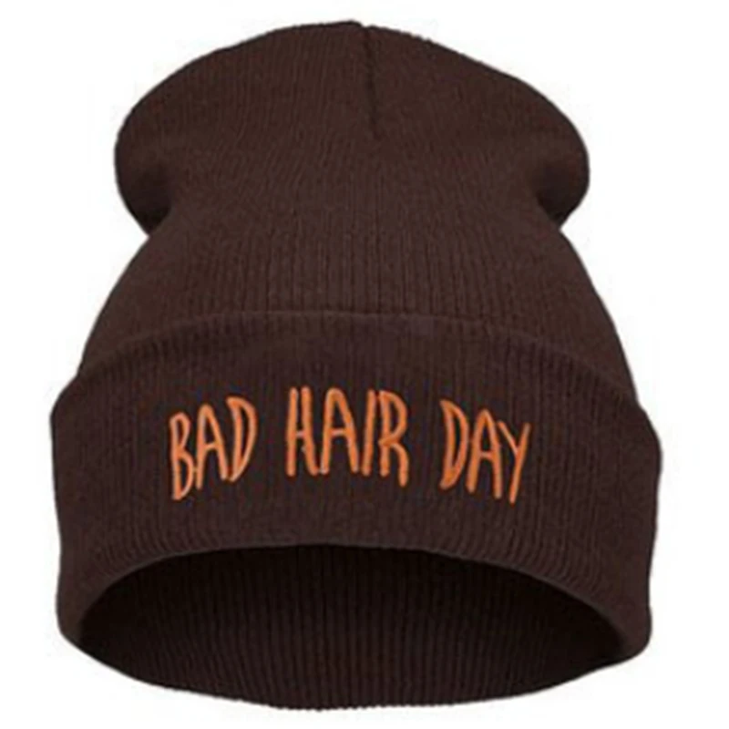 14 WZCX BAD HAIR DAY вышивка письмо шапка в стиле хип-хоп унисекс сохраняет тепло уличные танцы эластичность зимняя Лыжная Шапка Кепка - Цвет: 14