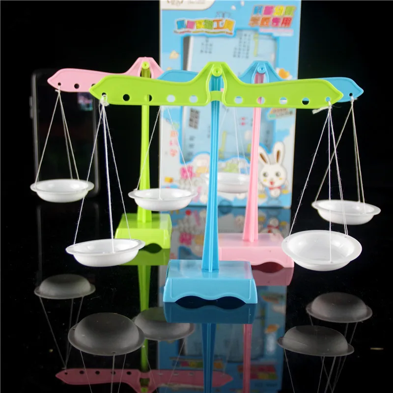 

Kindergarten Mathematics Scale Physics Teaching Instrument Young STUDENT'S Balance Pan Mathematics Unisex with Toy Sets