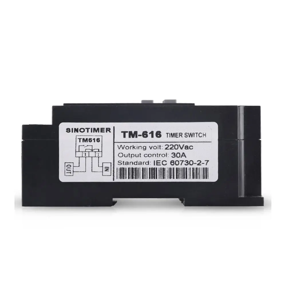 SINOTIMER TM616B-2 30A 220 в электронный Еженедельный программируемый цифровой таймер реле времени таймер управления на din-рейку крепление