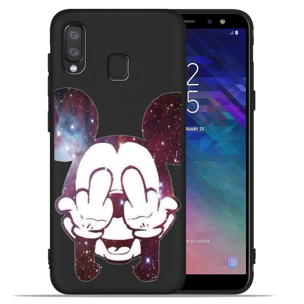 Черный ТПУ чехол для samsung Galaxy A7 A9 Coque Etui Микки Минни для samsung Galaxy A30 40 50 70 A6 A8 Plus A320 чехол - Цвет: 8