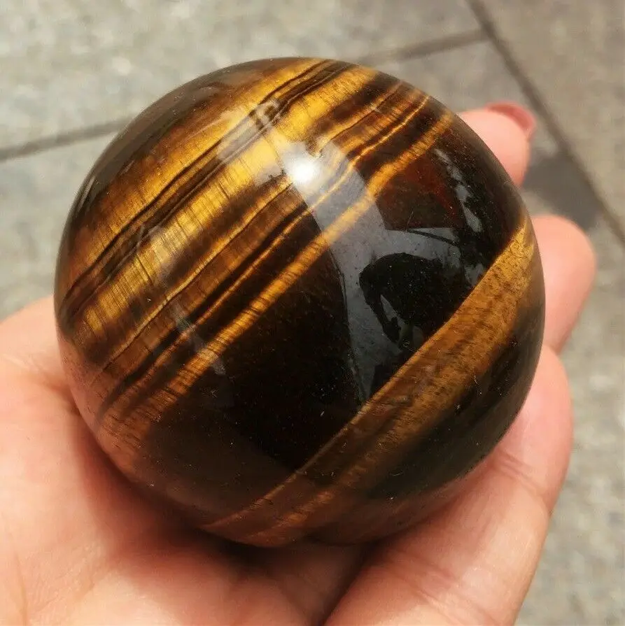 

AAA 1pcs Tiger Eye Rare Natural Carving Sphere Ball Free stand Chakra Healing Reiki Stones Carved Crafts Wholesale