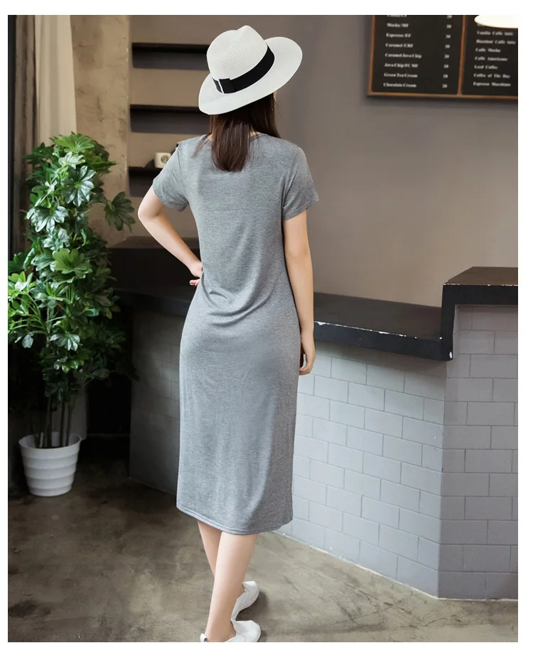 Fdfklak Modal Comfortable Sleepwear Women Night Shirt New Short Sleeve Long Dress Spring Summer Nightgowns Female Sleepshirt
