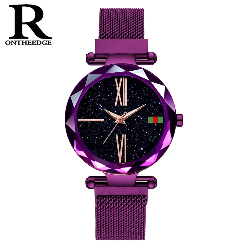 Relojes Para Mujer ONTHEEDGE женские часы брендовые кварцевые Роскошные наручные с сетчатым