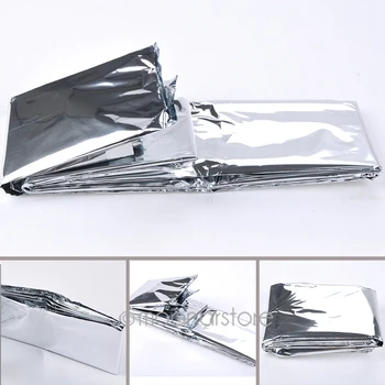 

130*210CM Waterproof Reflective PET Emergency Blanket Survival Rescue Insulation Curtain Outdoor Camping Life-saving Blanket #2