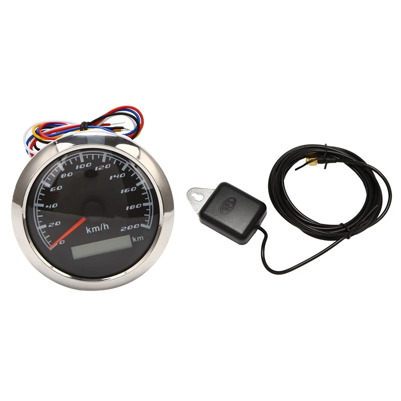 85mm GPS Marine Tachometer Speedometer 12V / 24V with Red Backlight Odometer for Cars Motorcycles and Boats |