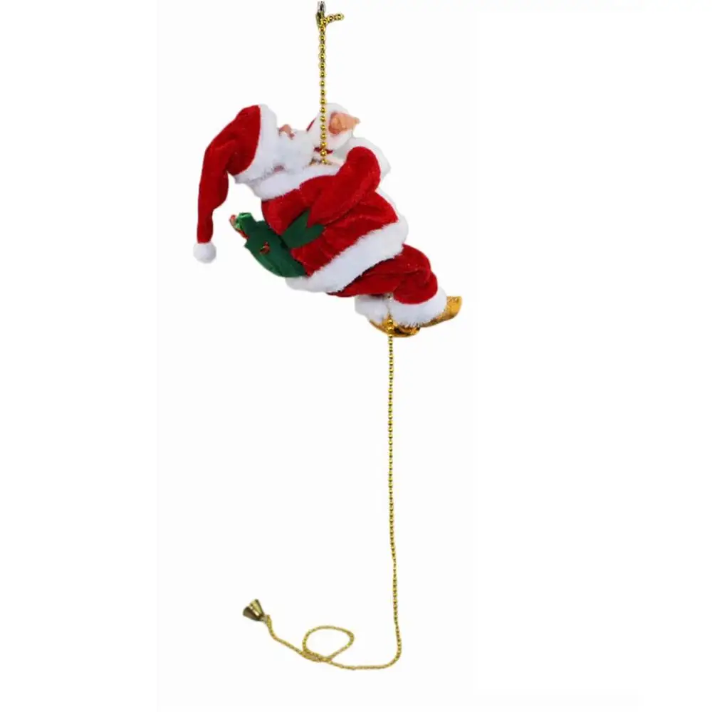 

Novelty Fun Electric Climbing Ladder Santa Claus Christmas Figurine Ornament Party DIY Crafts Creative Plush Doll Toy