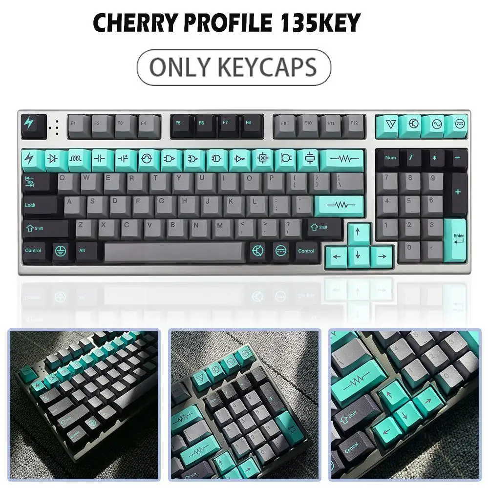 135 Keys Electric Keycap mechanical keyboard Keycap for CHERRY PBT