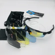 Поляризованные велосипедные очки с 5 линзами для мужчин и женщин, очки для велосипеда, очки для близорукости, рама для горного велосипеда, солнцезащитные очки для спорта, бега, верховой езды
