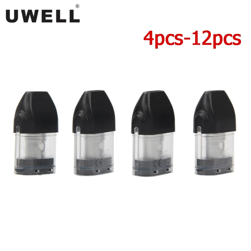 До 4 никель-металл-12 шт. Uwell Caliburn Pod картридж Топ заполнения 2 мл распылитель 1.4ohm